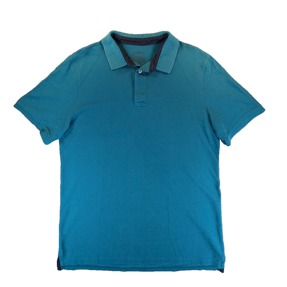 L.L. Bean Polo Shirt Large Tall Pima Cotton Men's Vintage Short Sleeve Casual